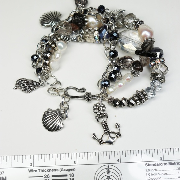 Sunken Treasure Handcrafted Pearl Silver Bracelet - Picture 4 of 8